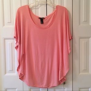 Coral Butterfly Sleeve Tunic